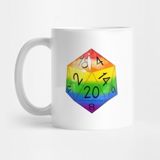 Gay Pride D20 Dice Mug